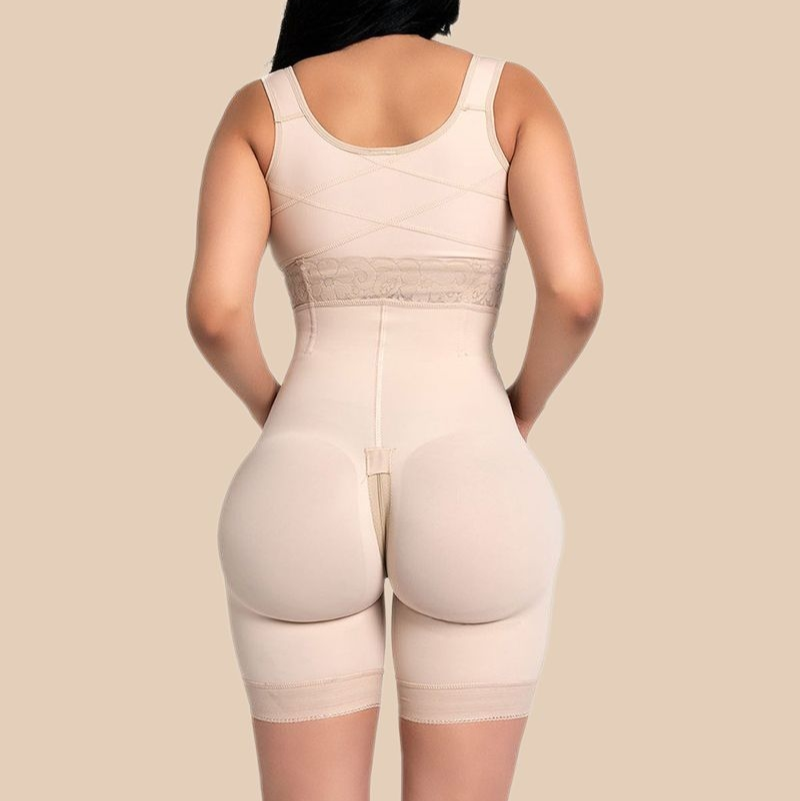 High-Waist Shapewear Shorts with Zipper